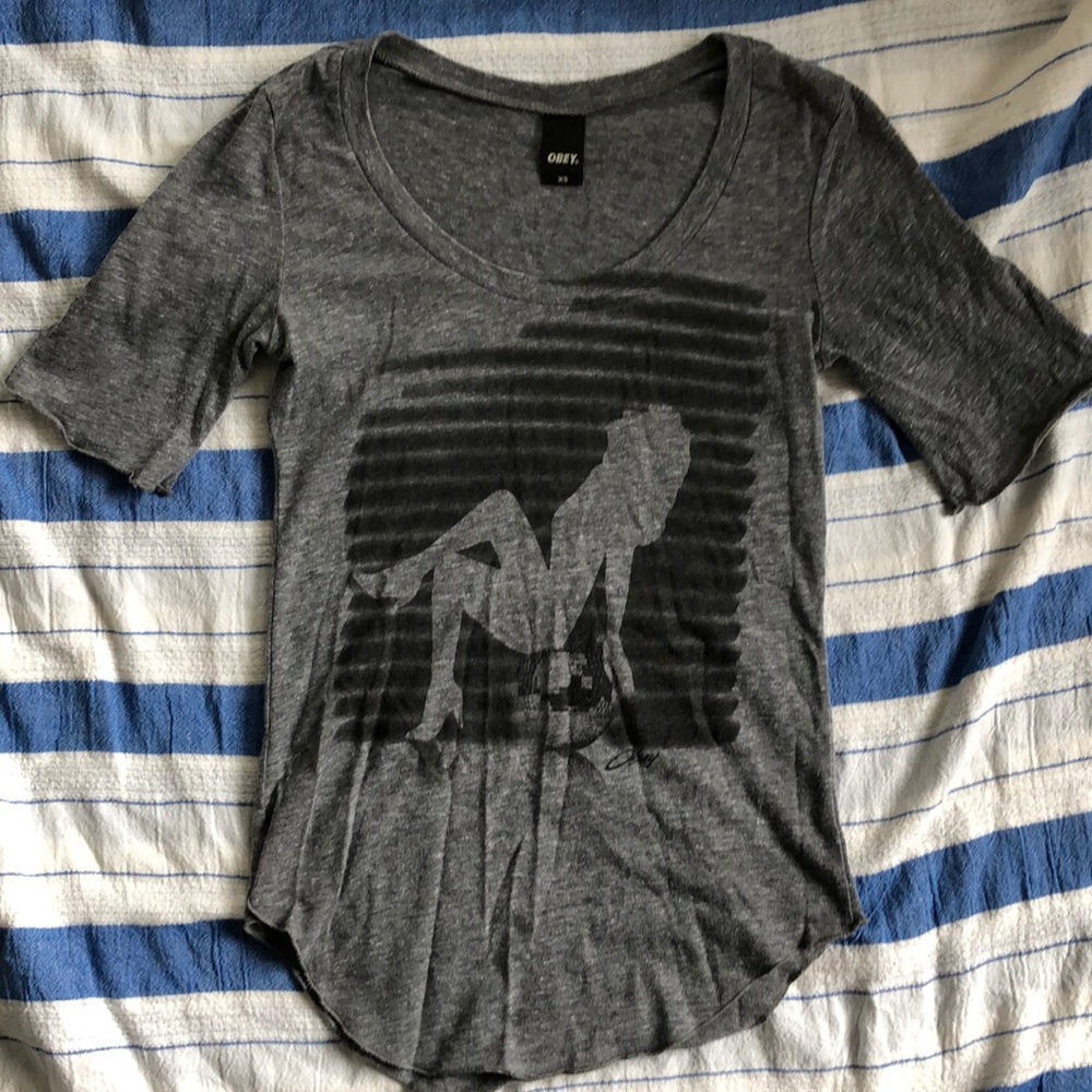 Obey scoop neck ballet T